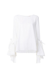 Белая блузка с длинным рукавом от Black Coral