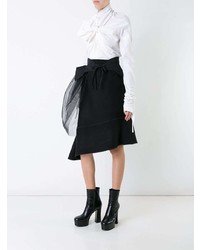 Белая блузка с длинным рукавом от Aganovich