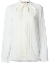 Белая блузка с длинным рукавом от Burberry