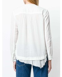 Белая блузка с длинным рукавом от Pas De Calais