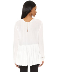 Белая блузка с длинным рукавом от Just Female