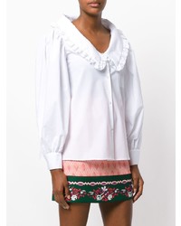 Белая блузка с длинным рукавом от Vivetta