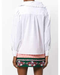 Белая блузка с длинным рукавом от Vivetta