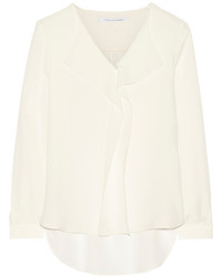 Белая блузка с длинным рукавом от Diane von Furstenberg