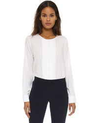 Белая блузка с длинным рукавом от DKNY