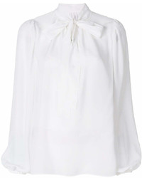 Белая блузка с длинным рукавом от Dolce & Gabbana
