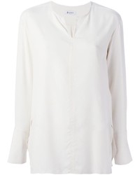 Белая блузка с длинным рукавом от Dondup