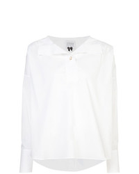 Белая блузка с длинным рукавом от Edward Achour Paris
