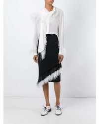 Белая блузка с длинным рукавом от Christopher Kane