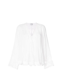 Белая блузка с длинным рукавом от Forte Forte