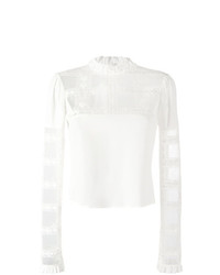 Белая блузка с длинным рукавом от Giamba