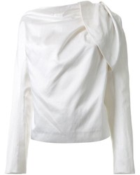 Белая блузка с длинным рукавом от Haider Ackermann