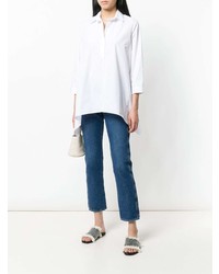 Белая блузка с длинным рукавом от Antonelli