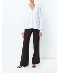 Белая блузка с длинным рукавом от Egrey