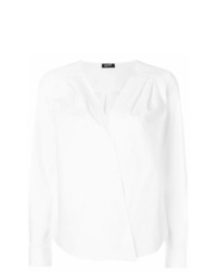 Белая блузка с длинным рукавом от Jil Sander Navy