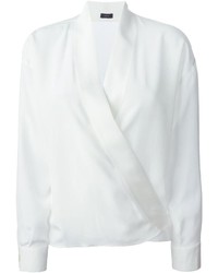 Белая блузка с длинным рукавом от Joseph