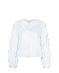 Белая блузка с длинным рукавом от Khaite