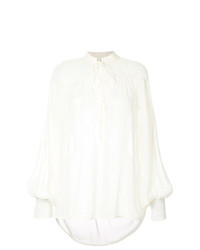 Белая блузка с длинным рукавом от Lee Mathews