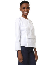 Белая блузка с длинным рукавом от Carven