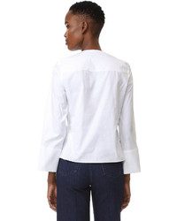 Белая блузка с длинным рукавом от Carven