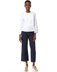 Белая блузка с длинным рукавом от Carven