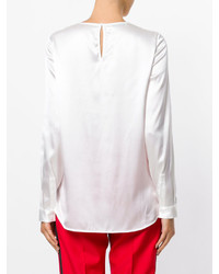 Белая блузка с длинным рукавом от Dondup