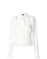 Белая блузка с длинным рукавом от Magda Butrym