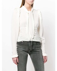 Белая блузка с длинным рукавом от Magda Butrym