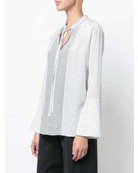 Белая блузка с длинным рукавом от Derek Lam