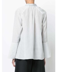 Белая блузка с длинным рукавом от Derek Lam