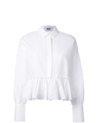 Белая блузка с длинным рукавом от MSGM