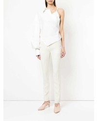 Белая блузка с длинным рукавом от Paula Knorr