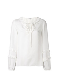 Белая блузка с длинным рукавом от P.A.R.O.S.H.