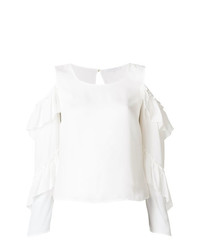 Белая блузка с длинным рукавом от Patrizia Pepe
