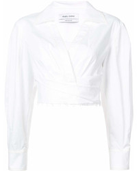 Белая блузка с длинным рукавом от Prabal Gurung