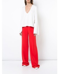 Белая блузка с длинным рукавом от Ellery