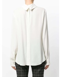 Белая блузка с длинным рукавом от Theory
