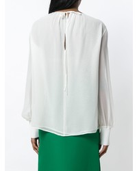Белая блузка с длинным рукавом от Sportmax
