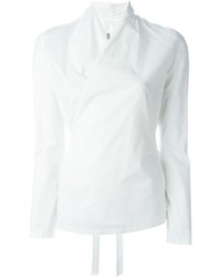 Белая блузка с длинным рукавом от Rick Owens