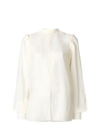 Белая блузка с длинным рукавом от Rokh