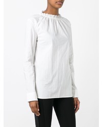 Белая блузка с длинным рукавом от Marni