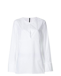 Белая блузка с длинным рукавом от Sara Lanzi