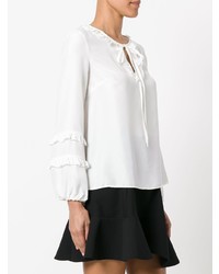 Белая блузка с длинным рукавом от P.A.R.O.S.H.