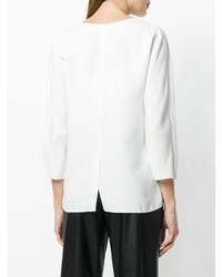 Белая блузка с длинным рукавом от Marcha