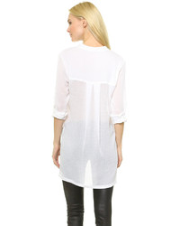 Белая блузка с длинным рукавом от Helmut Lang