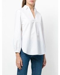 Белая блузка с длинным рукавом от Vince