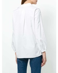 Белая блузка с длинным рукавом от Vince