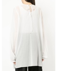 Белая блузка с длинным рукавом от Matin