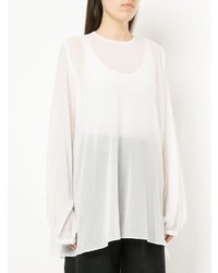 Белая блузка с длинным рукавом от Matin