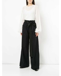 Белая блузка с длинным рукавом от Matin